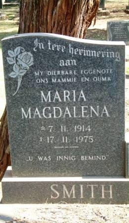 SMITH Maria Magdalena 1914-1975