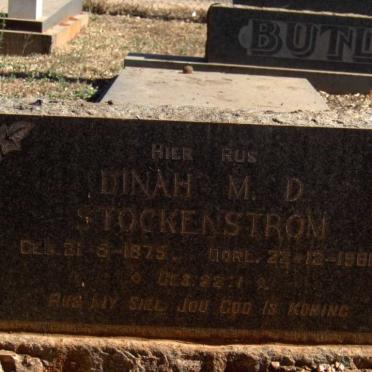 STOCKENSTROM Dinah M.D. 1875-1981