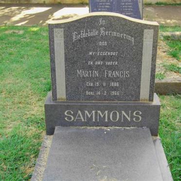 SAMMONS Martin Francis 1886-1966