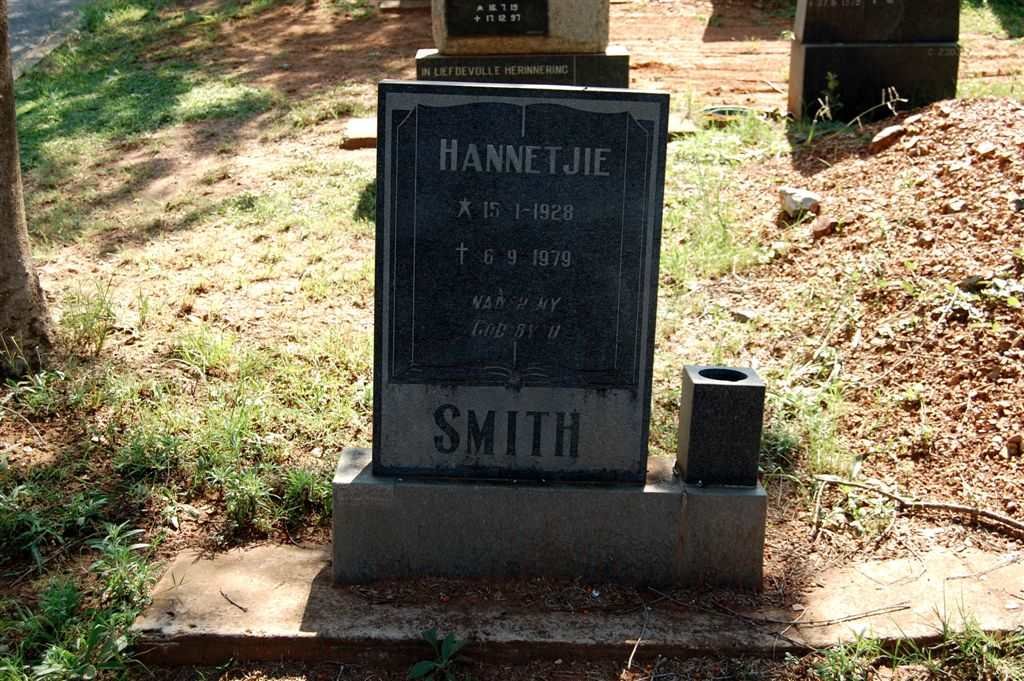 SMITH Hannetjie 1928-1979