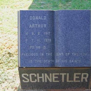 SCHNETLER Donald Arthur 1917-1979