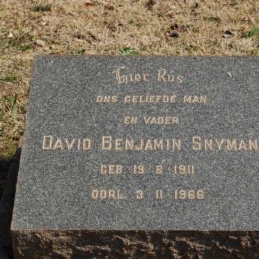 SNYMAN David Benjamin 1911-1966