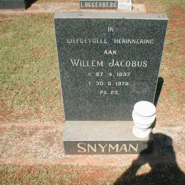 SNYMAN Willem Jacobus 1897-1978