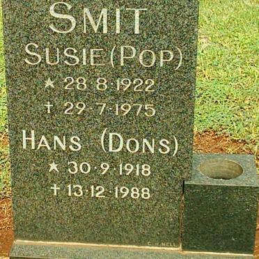 SMIT Hans 1918-1988 &amp; Susie 1922-1975