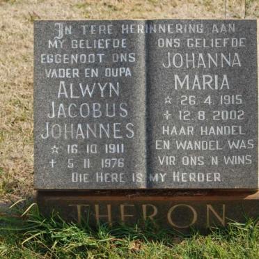 THERON Alwyn Jacobus Johannes 1911-1976 &amp; Johanna Maria 1915-2002