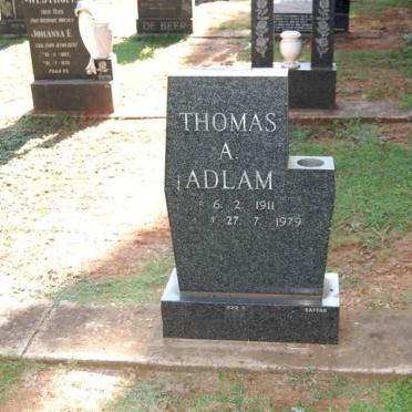 THOMAS A. Adlam 1911-1979