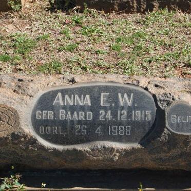 TOIT Anna E.W., du nee  BAARD 1915-1988