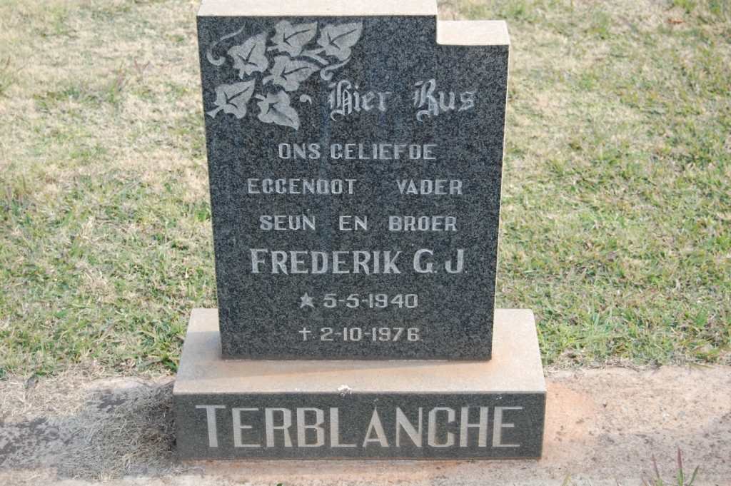 TERBLANCHE Frederik G.J. 1940-1976