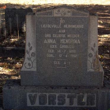 VORSTER Anna Hendrina nee GROBLER 1880-1952