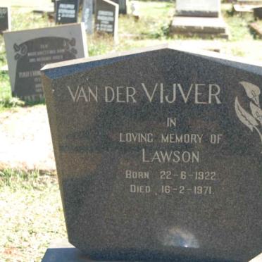 VIJVER Lawson, van der 1922-1971