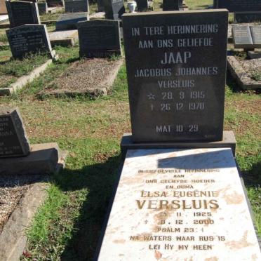 VERSLUIS Jacobus Johannes 1915-1970 &amp; Elsa Eugenie 1925-2000