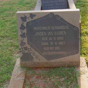 VUUREN Marthinus Gerhardus, Jansen van 1900-1967