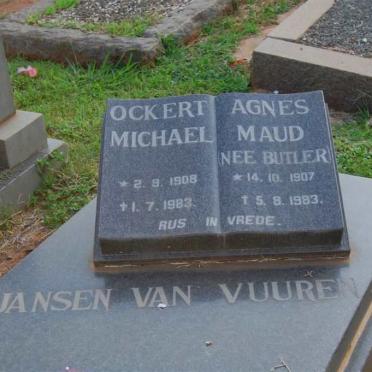 VUUREN Ockert Michael, Jansen van 1908-1983 &amp; Agnes Maud BUTLER 1907-1983