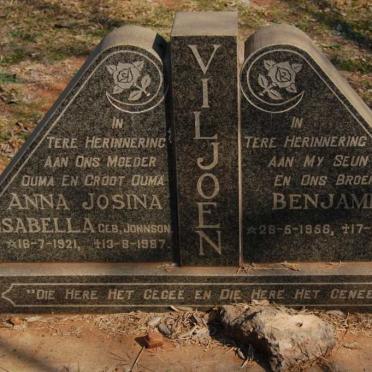 VILJOEN Anna Josina Isabella nee JOHNSON 1921-1987 :: VILJOEN Benjamin 1956-1975
