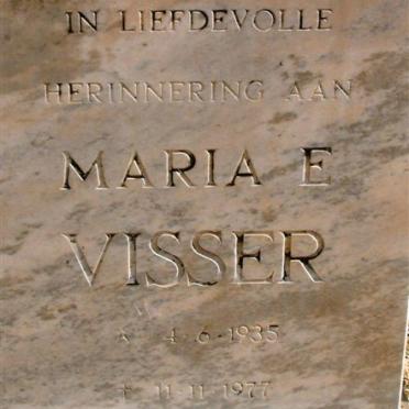 VISSER Maria E. 1935-1977
