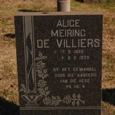VILLIERS Alice Meiring, de 1885-1979