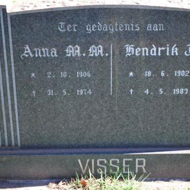 VISSER Hendrik J. 1902-1983 &amp; Anna M.M. 1906-1974