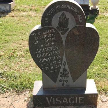 VISAGIE Johannes Christiaan Jonathan 1923-1978