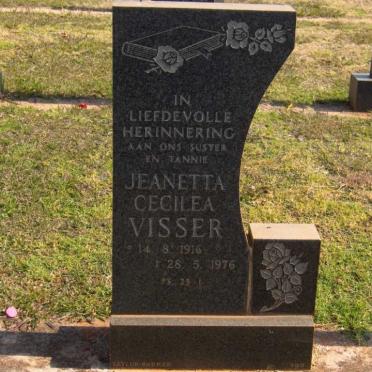 VISSER Jeanetta Cecilea 1916-1976