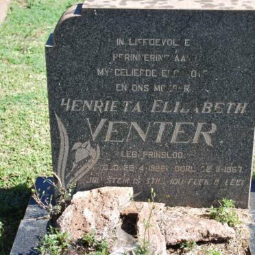 VENTER Henrieta Elizabeth nee PRINSLOO 1926-1967