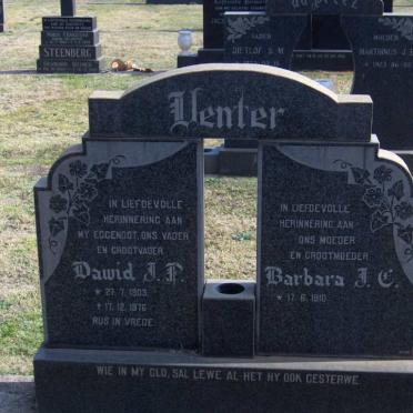 VENTER Dawid J.F. 1903-1976 &amp; Barbara J.C. 1910-