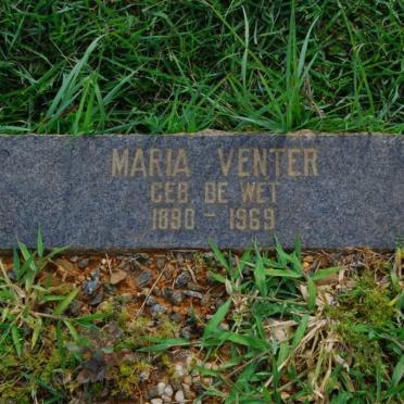 VENTER Maria nee DE WET 1890-1969