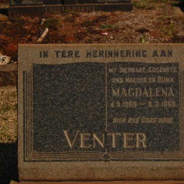 VENTER Magdalena 1905-1953