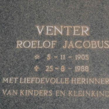 VENTER Roelof Jacobus 1905-1988