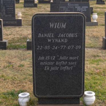 WIUM Daniel Jacobus Wynand 1922-1977
