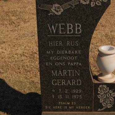 WEBB Martin Gerard 1929-1975