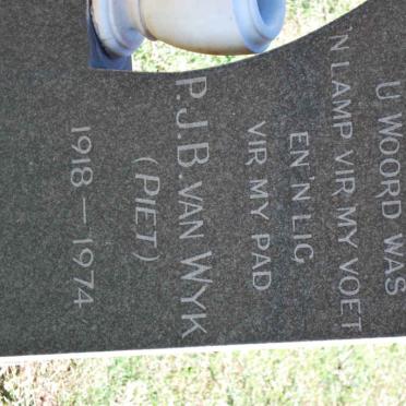 WYK P.J.B., van 1918-1974