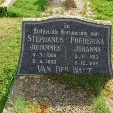 WALT Stephanus Johannes, van der 1908-1968 &amp; Frederika Johanna 1913-1992