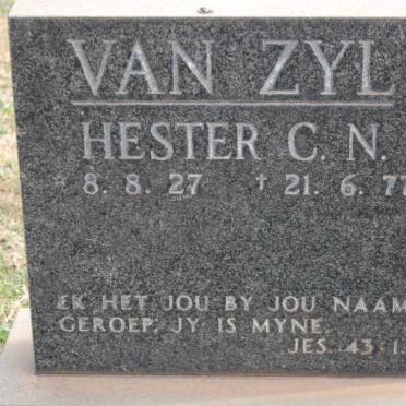 ZYL Hester C.N., van 1927-1977