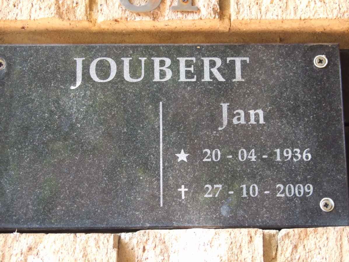 JOUBERT Jan 1936-2009