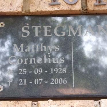 STEGMANN Matthys Cornelius 1928-2006