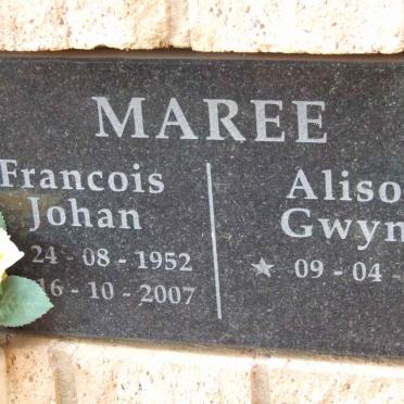 MAREE Francois Johan 1952-2007 &amp; Alison Gwynn 1960-