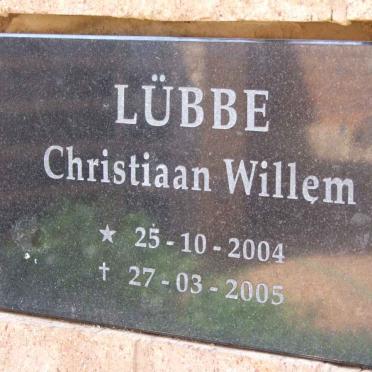 LÜBBE Christiaan Willem 2004-2005