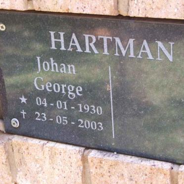 HARTMAN Johan George 1930-2003
