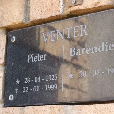 VENTER Pieter 1925-1999 &amp; Barendien 1927-