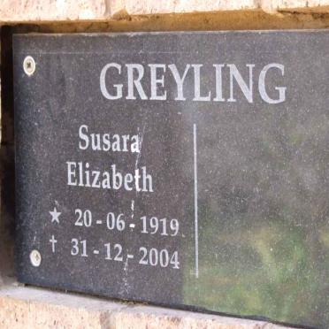 GREYLING Susara Elizabeth 1919-2004