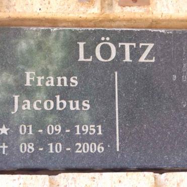 LÖTZ Frans Jacobus 1951-2006