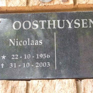 OOSTHUYSEN Nicolaas 1956-2003