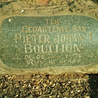 BOULLION Pieter Johan E. 1937-1976
