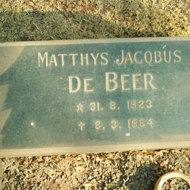 BEER Matthys Jacobus, de 1923-1964