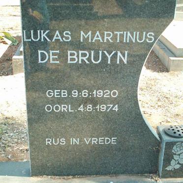 BRUYN Lukas Martinus, de 1920-1974