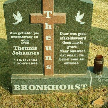 BRONKHORST Theunis Johannes 1964-1996