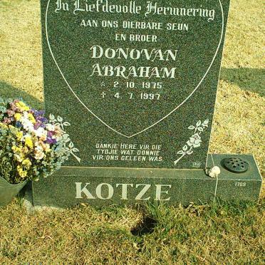 KOTZE Donovan Abraham 1975-1997