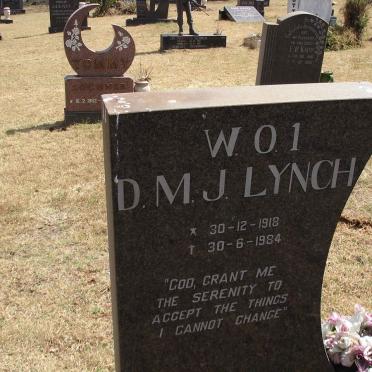 LYNCH D.M.J. 1918-1984