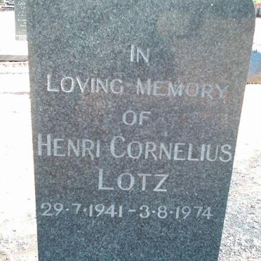 LOTZ Henri Cornelius 1941-1974
