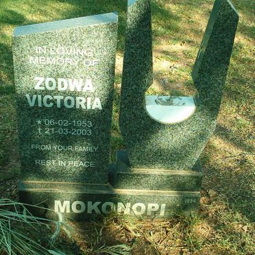MOKONOPI Zodwa Victoria 1953-2003